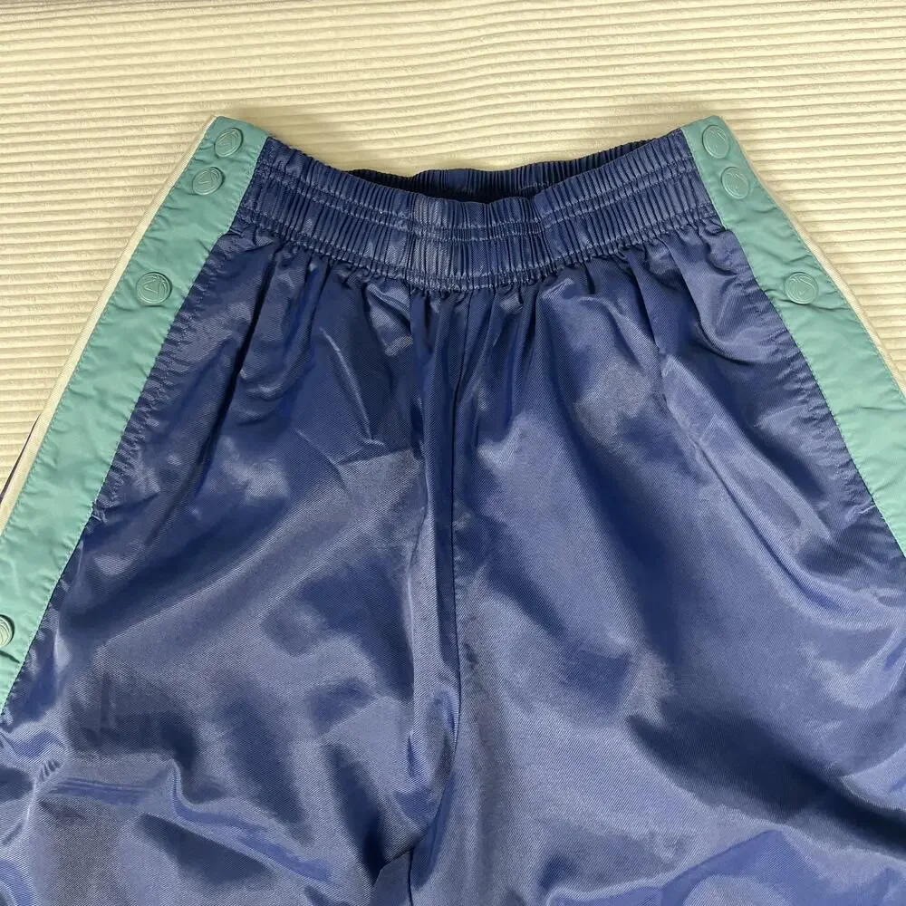 Nike Pants Unisex Kids S 4-6 Blue Side Snap Tearaway Track Warm Up Basketball